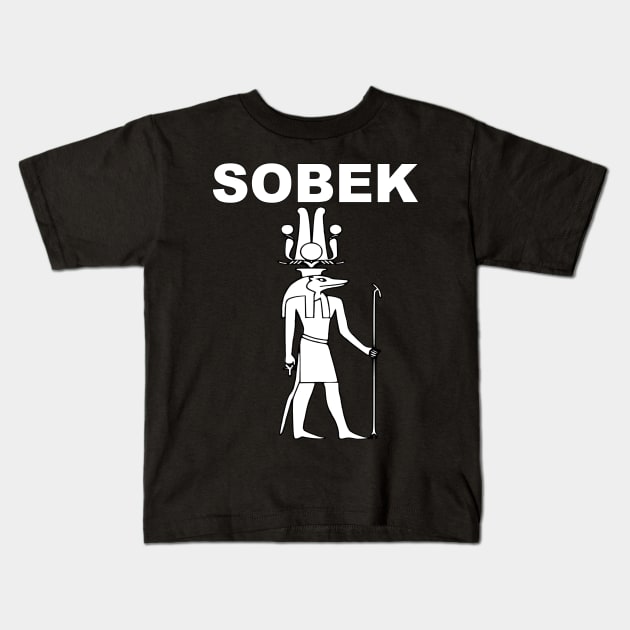 Sobek Ancient Egyptian God Kids T-Shirt by AgemaApparel